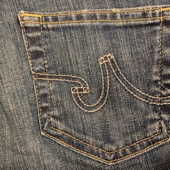 Adriano Goldschmied  Cigarette Crop South Gate Skinny Jeans Blue Wash Size 25R - Picture 6 of 12